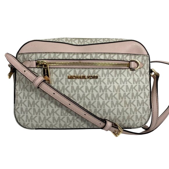 Michael Kors Jet Set East West Signature Saffiano Leather Crossbody Bag - Picture 1 of 15